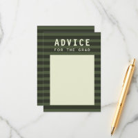 Advice for the Grad Modern Green Sporty Stripes