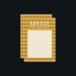 Advice for the Grad Modern Yellow Sporty Stripes Enclosure Card<br><div class="desc">"Advice for the Grad" card with modern yellow sporty stripes.</div>