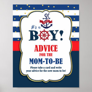 Advice for the Mom to Be Baby Shower Activity Poster