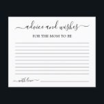 Advice for the Mum to Be card<br><div class="desc">Advice for the Mum to Be minimalist card</div>