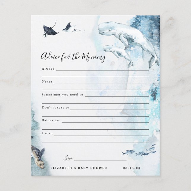 Advice for the Mummy | Baby Shower Game (Front)