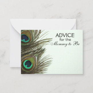 Advice for the Mummy to Be Peacock Feather Cards