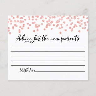 Advice for the new parents Card Baby Shower Party