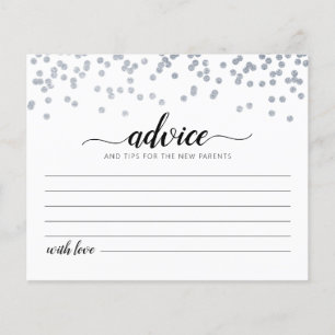 Advice for the New Parents Card Baby Shower party