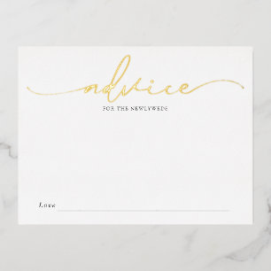 Advice for the Newlyweds Bridal Shower Card