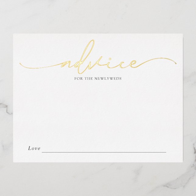 Advice for the Newlyweds Bridal Shower Card (Front)