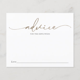 Advice for the Newlyweds Bridal Shower Card