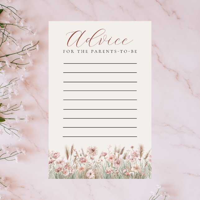 Advice for the Parents to Be  Boho Floral Flyer (Creator Uploaded)