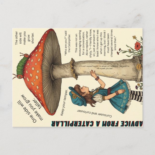 Advice from a Caterpillar Post Card (Front)