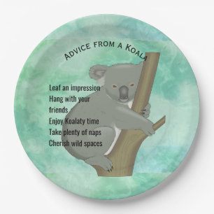 Advice from a Koala Design Paper Plate