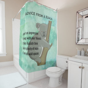Advice from a Koala Design Shower Curtain
