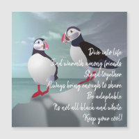 Advice from a Puffin Design Magnetic Card