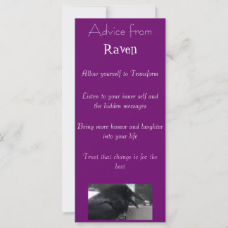 Advice from a Raven Spirit bookmark
