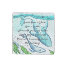 Advice from a Whale Stone Magnet