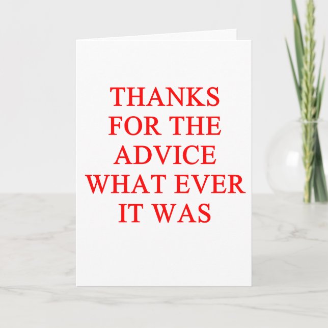 ADVICE joke Card (Front)
