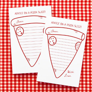 Advice on a Pizza Slice Italian Shower Advice Card