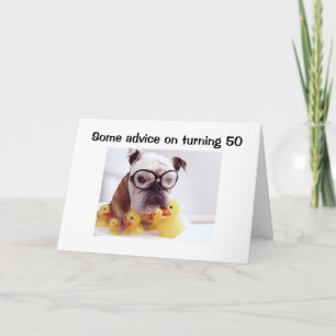 ADVICE ON TURNING 50 CARD