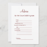 advice suggestion wedding bride groom part