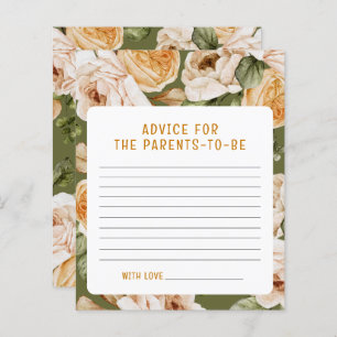 Advice Watercolor Floral Fall Baby Shower Games