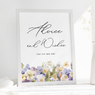 Advice & Wishes Bridal Shower Tea Party Poster