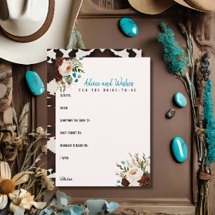 Advice & Wishes  Bridal shower Western Boho