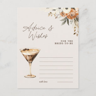 Advice & Wishes Espresso Martini Shower Game Postcard