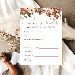 Advice & Wishes for Bride and Groom Bridal Shower