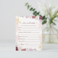 Advice & Wishes for Bride and Groom Bridal Shower