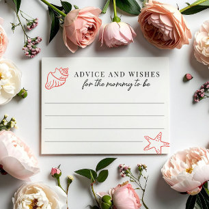 Advice & Wishes for Mummy to Be Baby Shower Game Enclosure Card