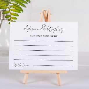 Advice & Wishes for Your Retirement Retired Party Card