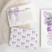 Advice & Wishes Lilac Bow Bridal Shower