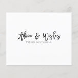 Advice & Wishes Modern Script Wedding Shower Party<br><div class="desc">Customise for any event.</div>