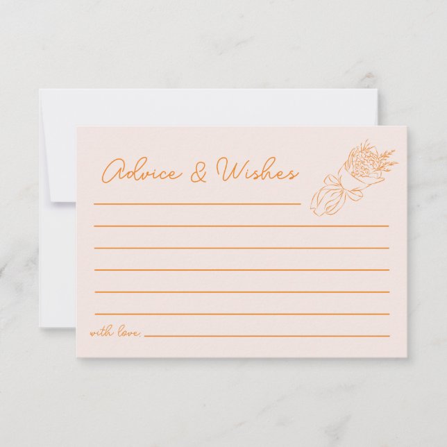 Advice & Wishes Off The Market Bridal Shower Card (Front)