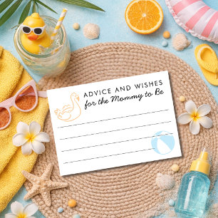 Advice & Wishes Pregnant Poolside Baby Shower Game Enclosure Card
