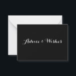 Advice & Wishes Wedding Cards<br><div class="desc">Cards for wedding guests to leave advice and wishes,  change background colour and text to suit your occasion. Place on a table at the reception.</div>
