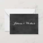 Advice & Wishes Wedding Cards | Chalkboard<br><div class="desc">Cards for wedding guests to leave advice and wishes. Chalkboard background,  change text to suit your occasion. Place on a table at the reception.</div>