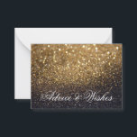 Advice & Wishes Wedding Cards - Gold Lit Nite<br><div class="desc">Glitter Lit Nite Cards for wedding guests to leave advice and wishes,  change background colour and text to suit your occasion. Place on a table at the reception.</div>