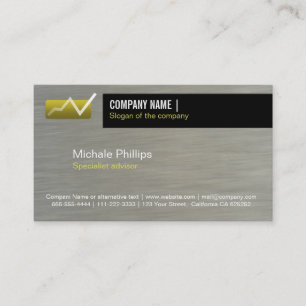 ADVISER IN STOCK MARKET VALUES BLACK ELEGANT BUSINESS CARD