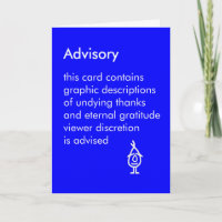 Advisory - a funny thank you poem (and advisory)