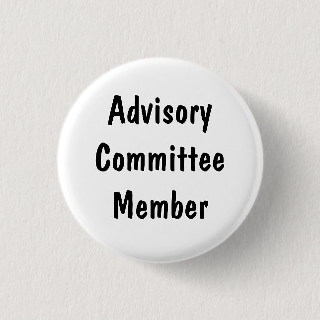 Advisory Committee Member 3 Cm Round Badge (Front)
