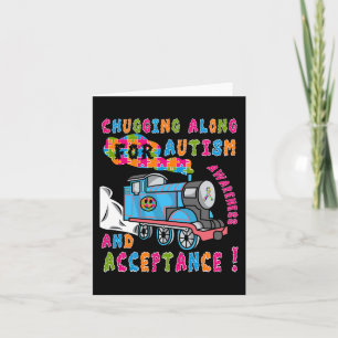 Advocate Acceptance Train Puzzle Cool Autism Aware Card
