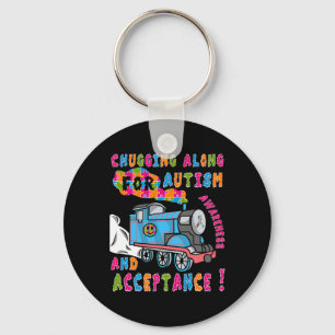 Advocate Acceptance Train Puzzle Cool Autism Aware Key Ring