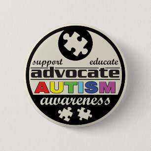 Advocate Autism Awareness 6 Cm Round Badge