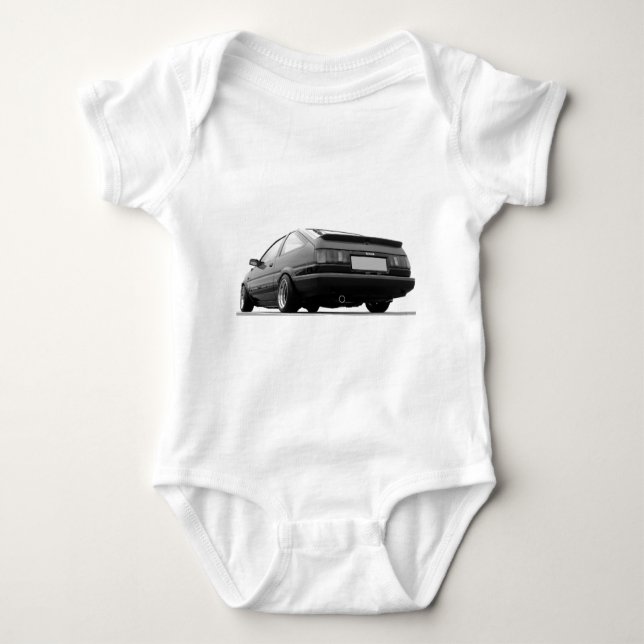 AE86 Black & White Baby Bodysuit (Front)