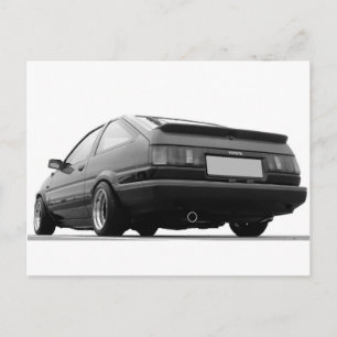 AE86 Black & White Postcard