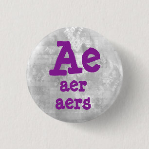 Ae Aer Aers Pronouns 3 Cm Round Badge