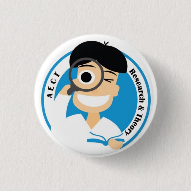 AECT Research and Theory Button-Small Male 3 Cm Round Badge (Front)