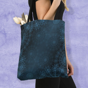 Aegean Sparkling flower art in the night sky Tote Bag