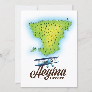 Aegina Greece island map