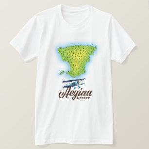 Aegina Greece island map T-Shirt